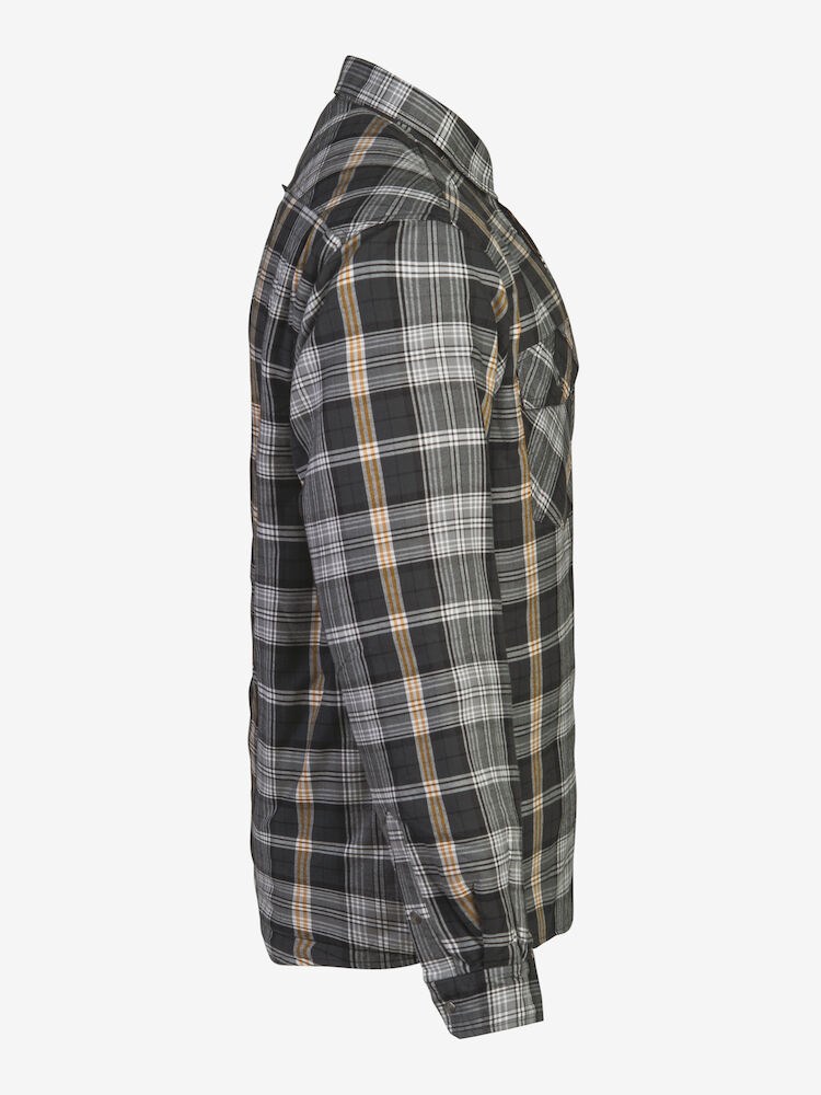 Jobman - 5157 Flannel Shirt Lined Grijs/Oranje L