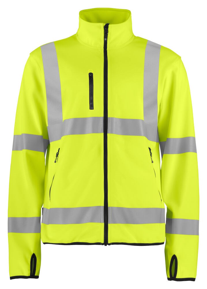 6105 SIGNALISATIE LICHTE SOFTSHELL EN ISO 20471 KLASSE 3 Geel/Zwart L