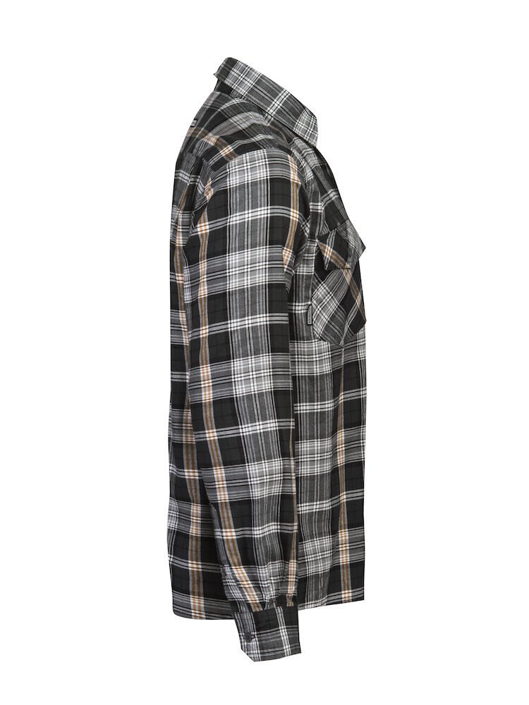 Jobman - 5138 Flannel Shirt Grijs/Oranje M