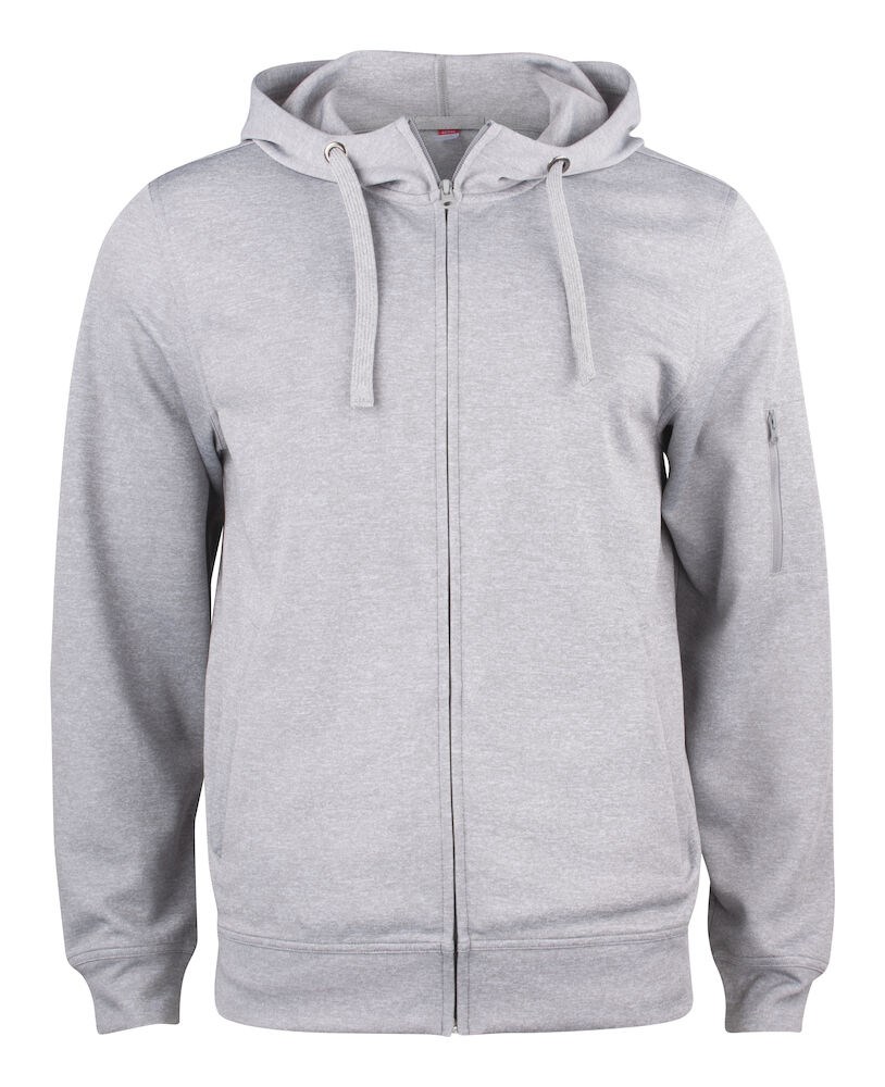 Clique - Basic Active Hoody Full Zip Grijs-melange XS