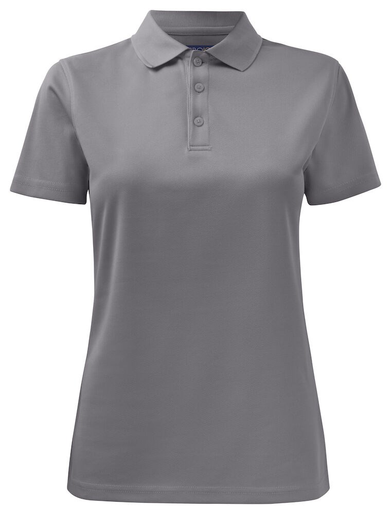 2041 DAMES POLO POLYESTER Steengrijs XXL