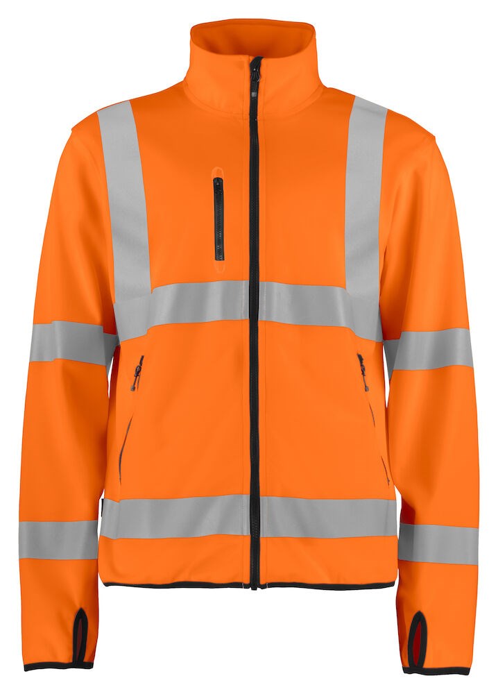 6105 SIGNALISATIE LICHTE SOFTSHELL EN ISO 20471 KLASSE 3 Oranje/Zwart XXL