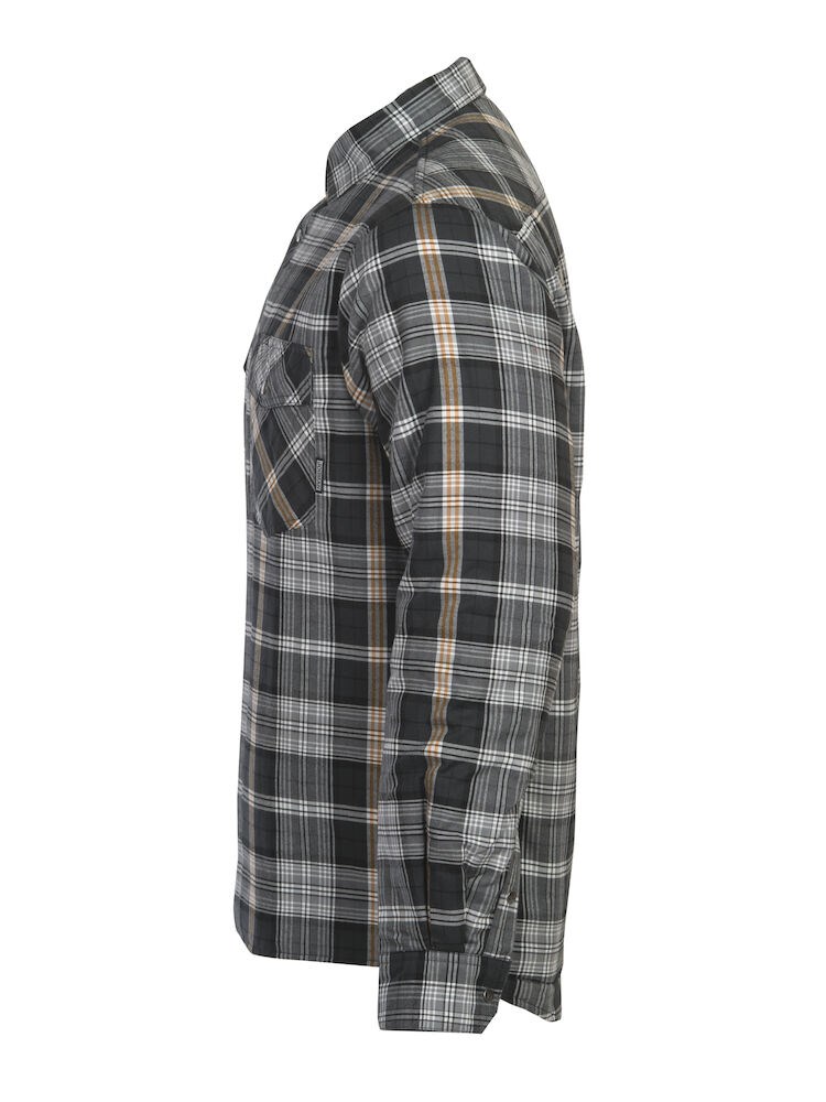 Jobman - 5157 Flannel Shirt Lined Grijs/Oranje L