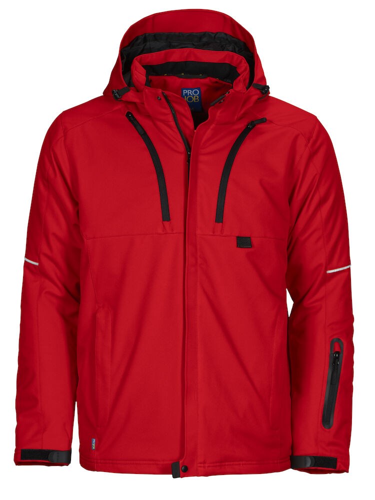 3407 GEVOERDE SOFTSHELL JAS Rood XS