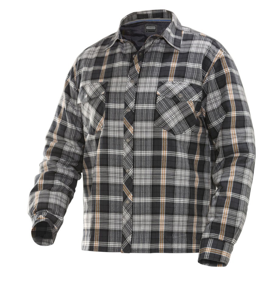 Jobman - 5157 Flannel Shirt Lined Rood/Blauw L